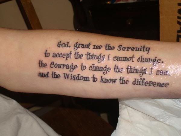 Pictures, Images and Photos · serenity prayer tattoo Pictures, 