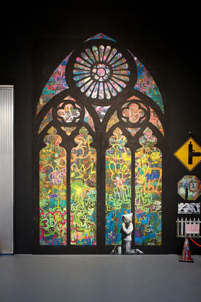 Banksy at MOCA “Art in the Streets” alt=