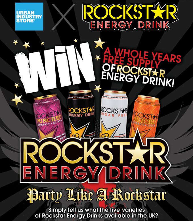 Win A Years Free Supply Of Rockstar Energy Drink With Urban Industry.