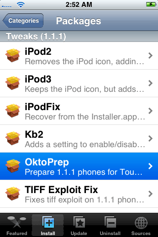 Jailbreak IpodTouch up lên 1.1.2