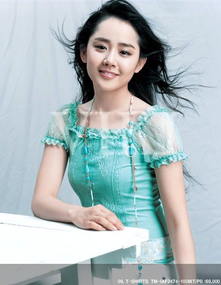 Korean teen with blue dress