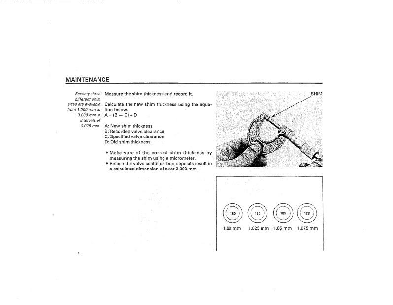 Reshiming and using the valve shim calculator CRF's Only Forums