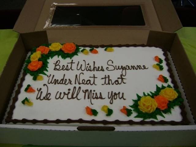 We Will Miss You Cakes. that quot;We will miss youquot;.