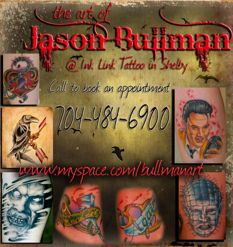 I'm a tattoo artist currently at Ink Link Tattoos in Shelby, 
