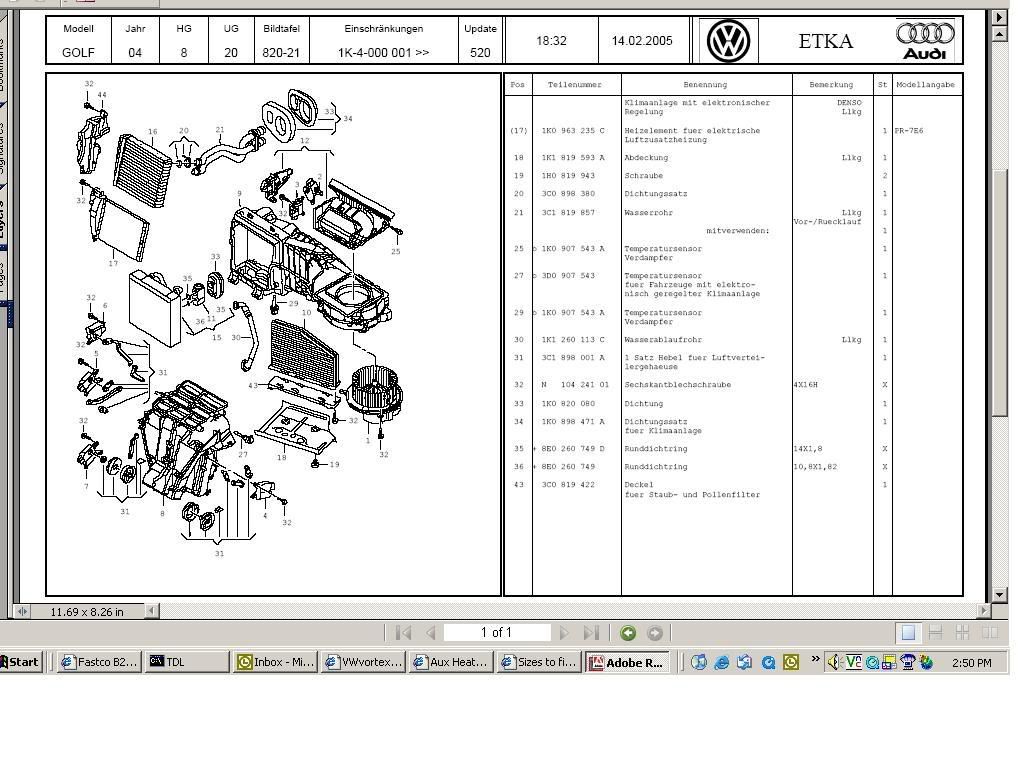 AUX heater in the TDI VW Vortex Volkswagen Forum