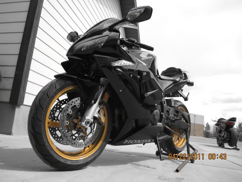 Black with bronze wheels