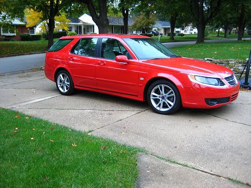 Saab 9 5 Wagon. Saab 9-5 Wagon - Red