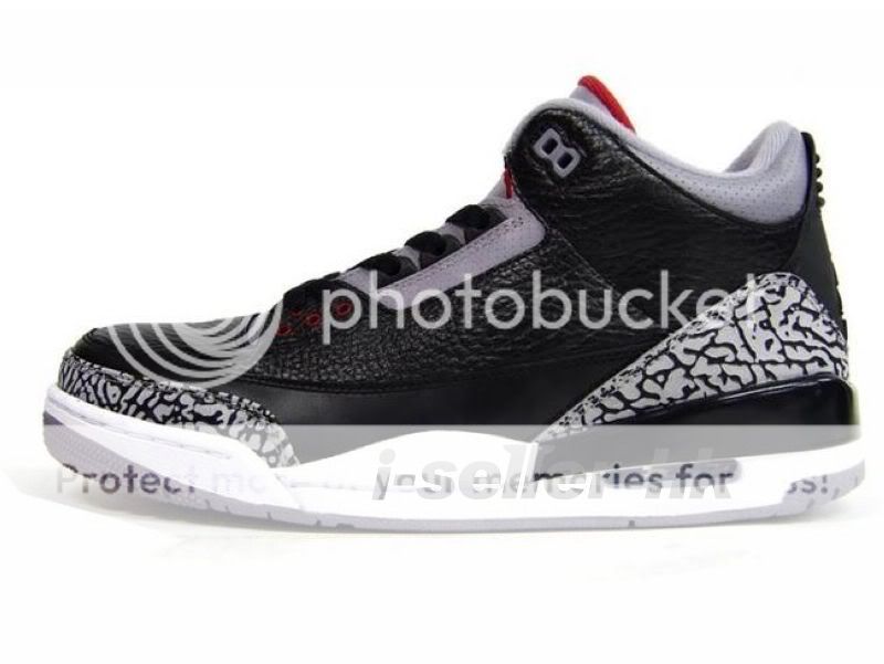 NIKE AIR JORDAN 3 RETRO BLACK CEMENT 2011 136064 010 US 8 13  