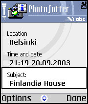 PhotoJotter For Symbian S60 2