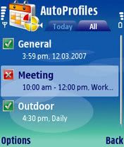 Auto Profiles 2.0 for Symbian 3rd 2