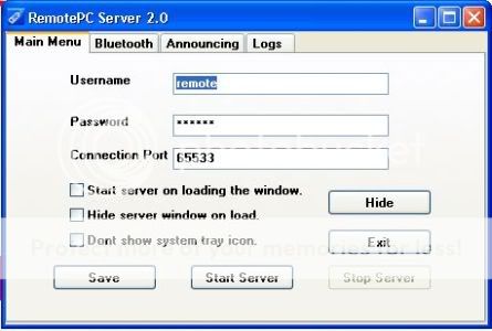 Pc Remote Over Bluetooth and GPRS Application For Java Mobile Phones 1