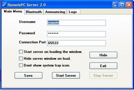 Pc Remote Over Bluetooth and GPRS Application For Java Mobile Phones 1