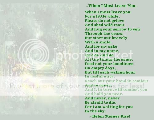 When I Must Leave You ~ Poem Photo by hhhhhh_014 | Photobucket
