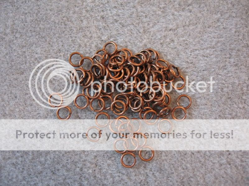 5MM ANTIQUE COPPER PLATED METAL JUMP RINGS (100)  