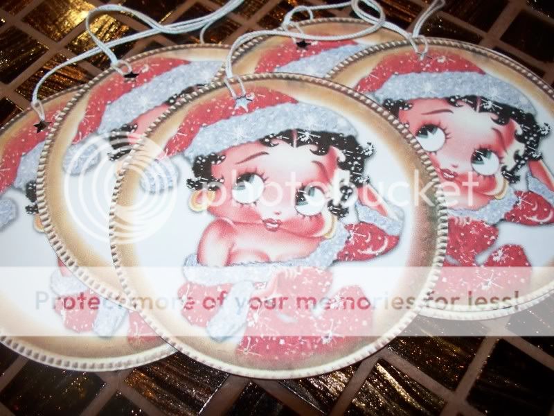 BETTY BOOP CHRISTMAS ROUND Tags Hang / Gift Tags (689)  